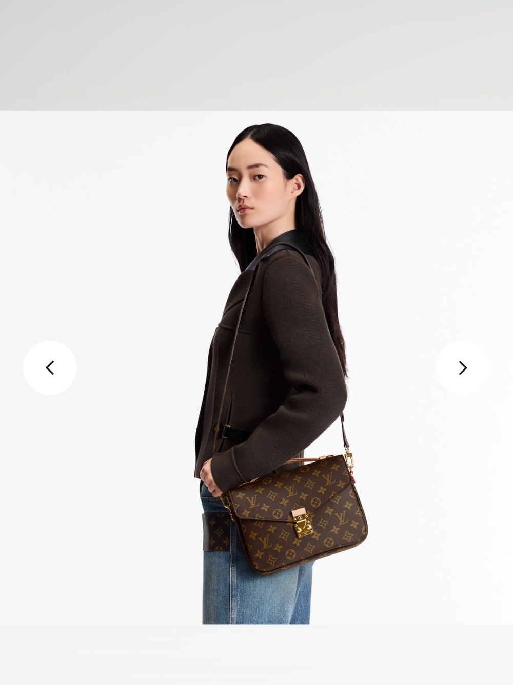 Louis Vuitton Brown Monogram Canvas Pochette Metis Shoulder Bag - Picture 10 of 11